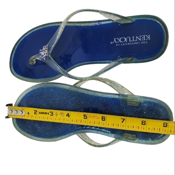 The University Of Kentucky Women's Flip Flops Plastic/Glitter Size 36 (US-5) - Picture 4 of 10
